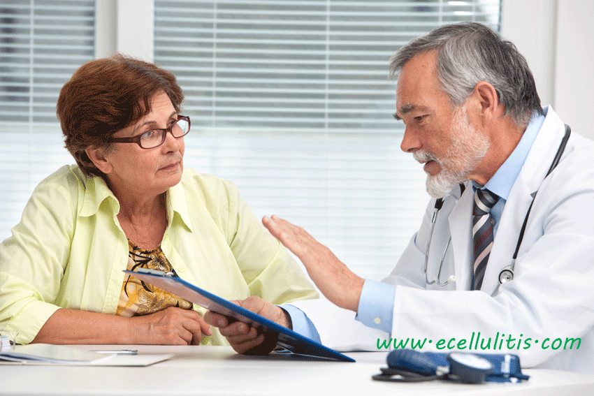 doctor and patient - nasal cellulitis basics - nose cellulitis