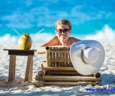 skin health tips for summer - woman with coconut cocktail - Why does my skin peel?